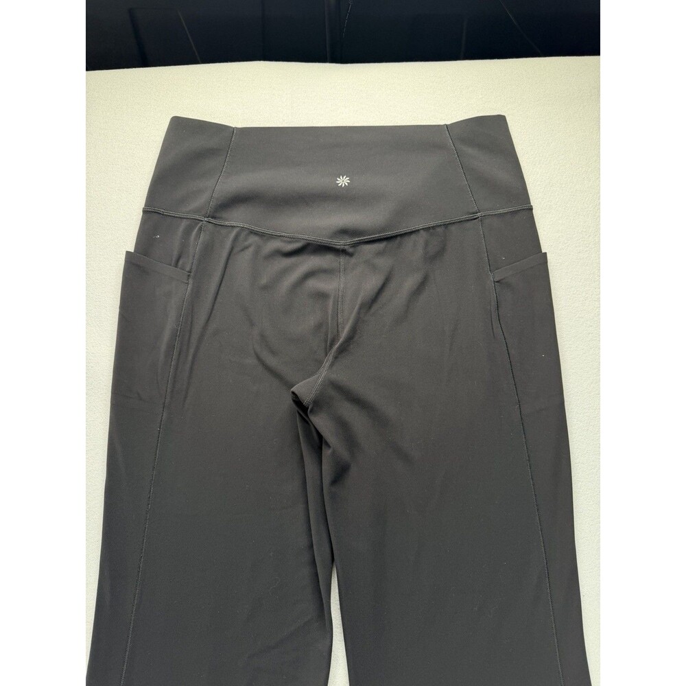 Athleta Salutation Stash Flare Pant XL Black Yoga Leggings Pockets Stretch - Picture 6 of 14